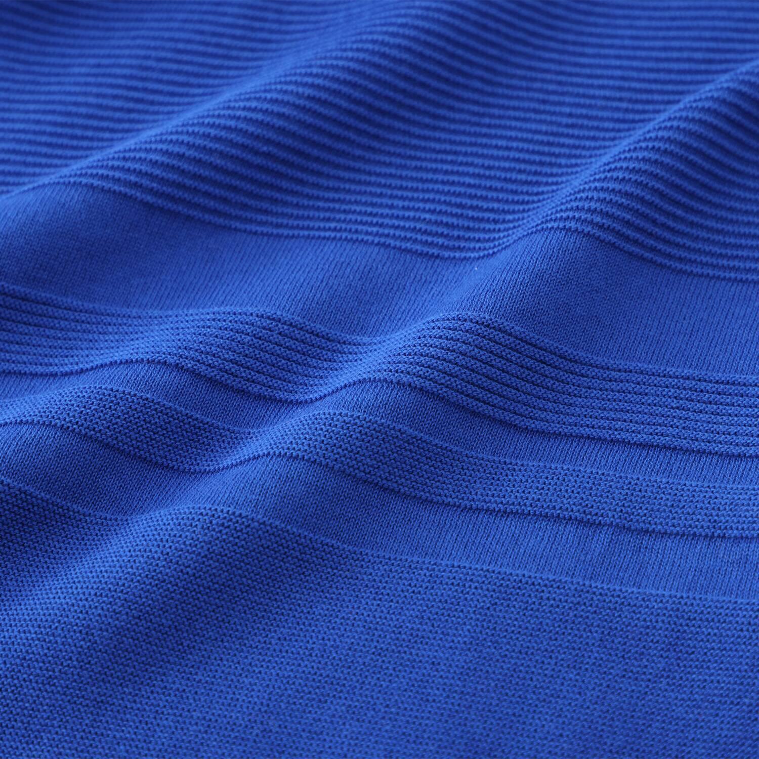 アール　アンド　エム フェルガーナ 日本製　立体編 ウズベキスタン産コットン 地柄ボーダー チュニックプルオーバー