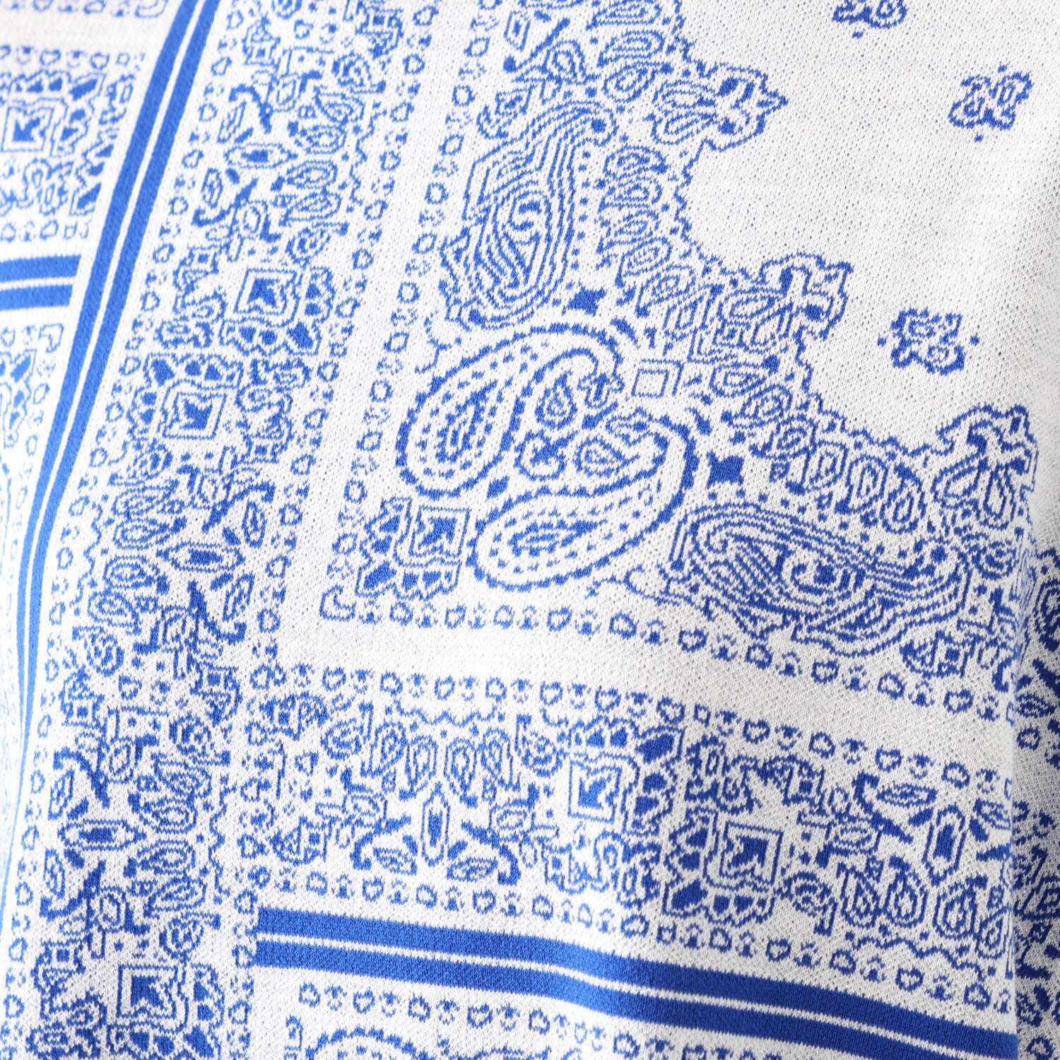 アール　アンド　エム フェルガーナ 日本製　ウズベキスタン産 コットン使用 ジャガードプルオーバー