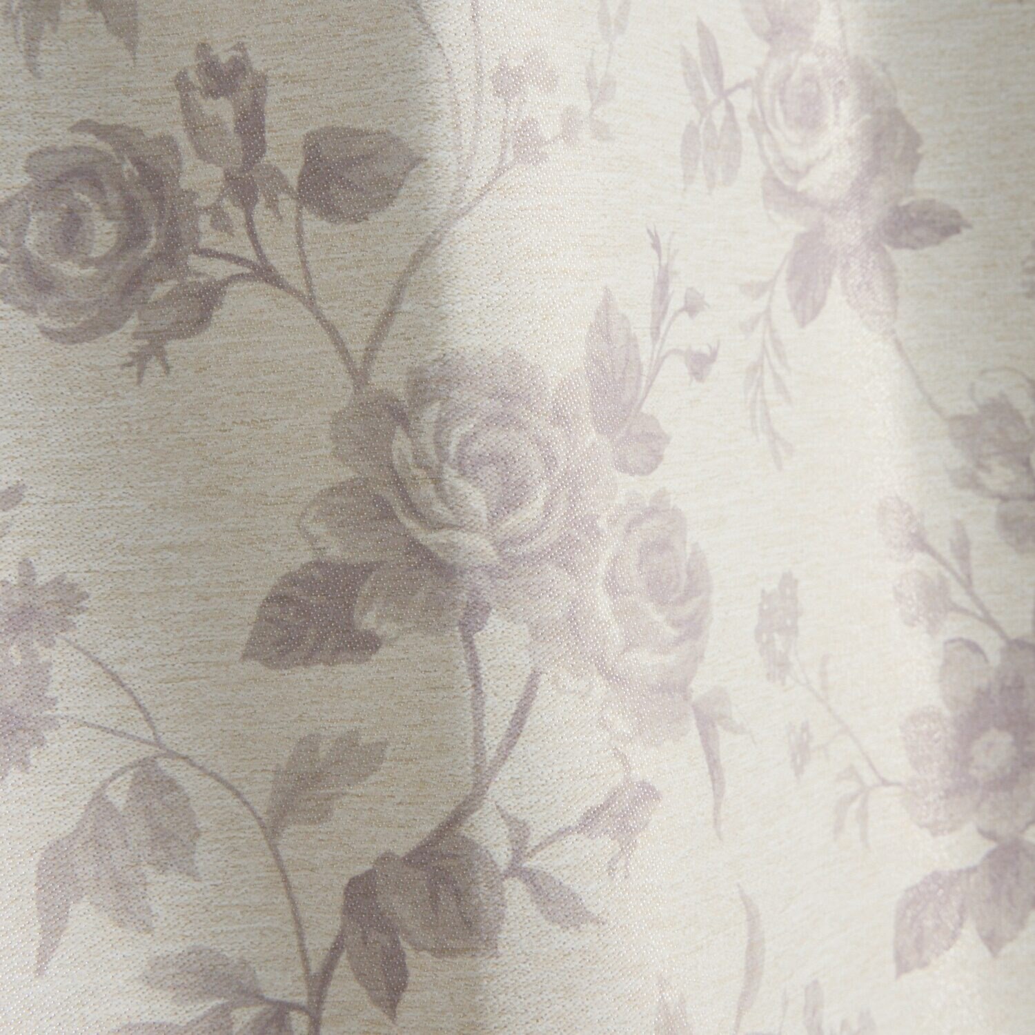 エコファイン 保温＆ＵＶカット ドレーププリント花柄 厚地カーテン２枚組 ＜１００×１３５ｃｍ＞