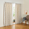 エコファイン 保温＆ＵＶカット ドレーププリント花柄 厚地カーテン２枚組 ＜１００×２００ｃｍ＞