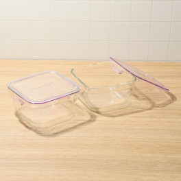 イワキ 保存・調理容器 “パック＆レンジ” 深型１Ｌ ２個セット