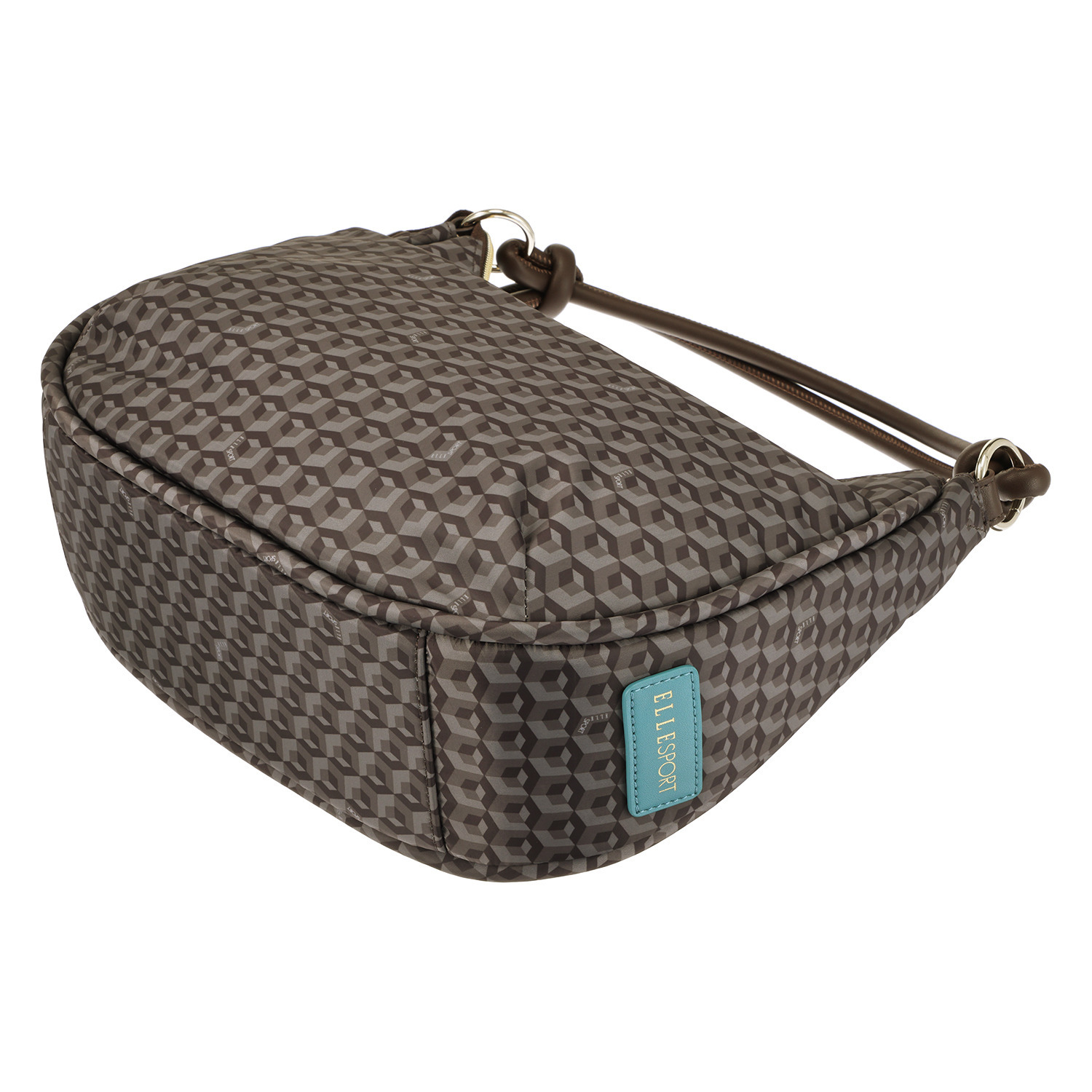 ＥＬＬＥ　ＳＰＯＲＴ はっ水 キューブ柄 ルリエシリーズ ２ウェイショルダーバッグ