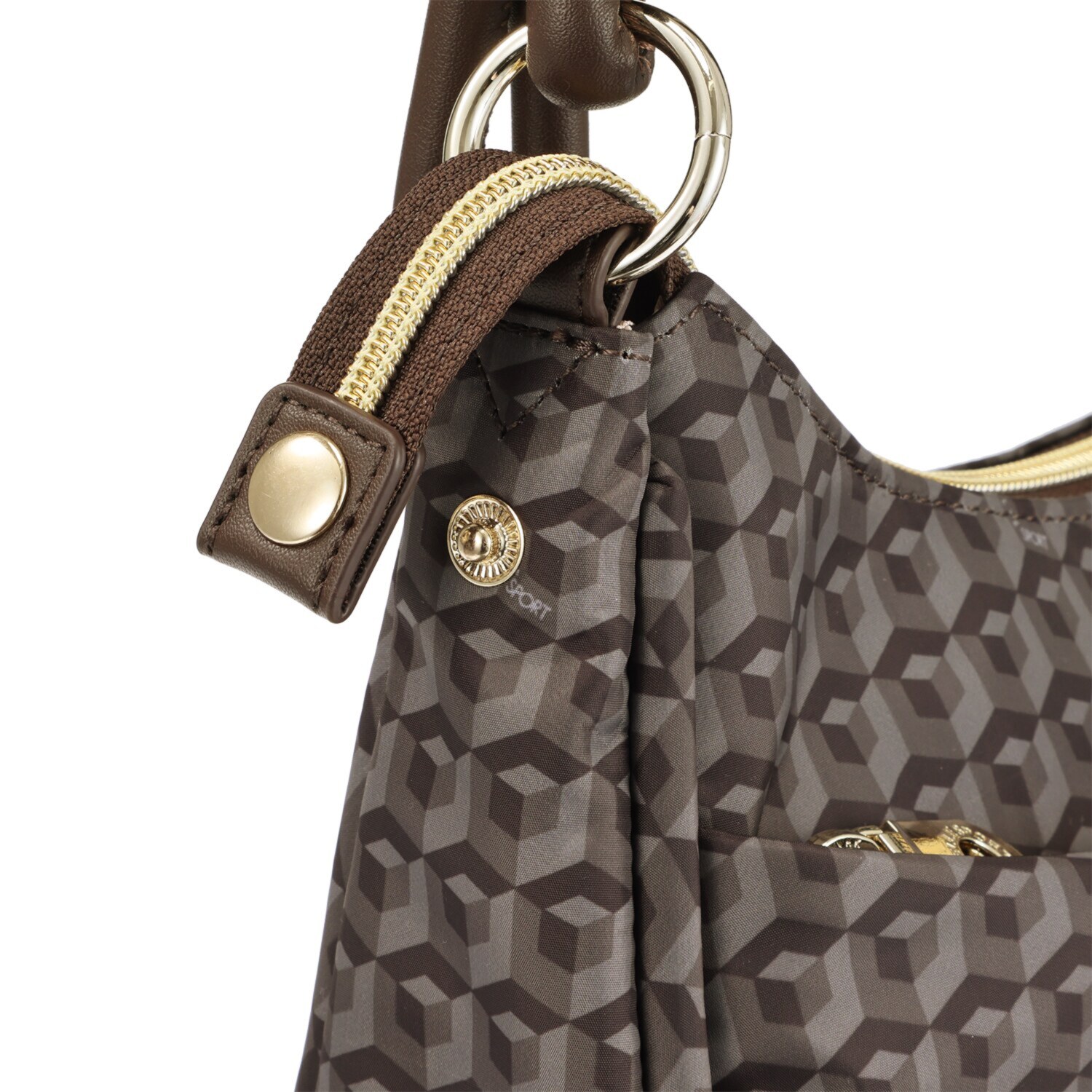 ＥＬＬＥ　ＳＰＯＲＴ はっ水 キューブ柄 ルリエシリーズ ２ウェイショルダーバッグ