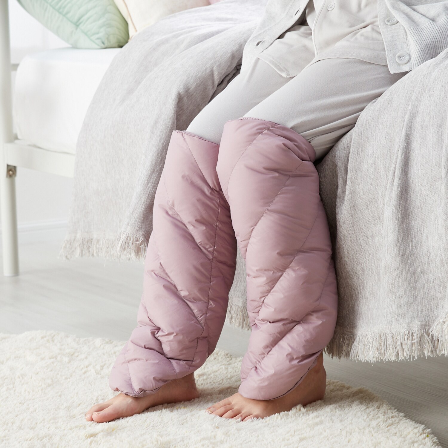 モスコビーリッチダウン 足元ぽっかぽか レッグウォーマー 冬ごもりダウンブーティー