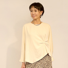 ルティア ドレープアクセント ブラウス