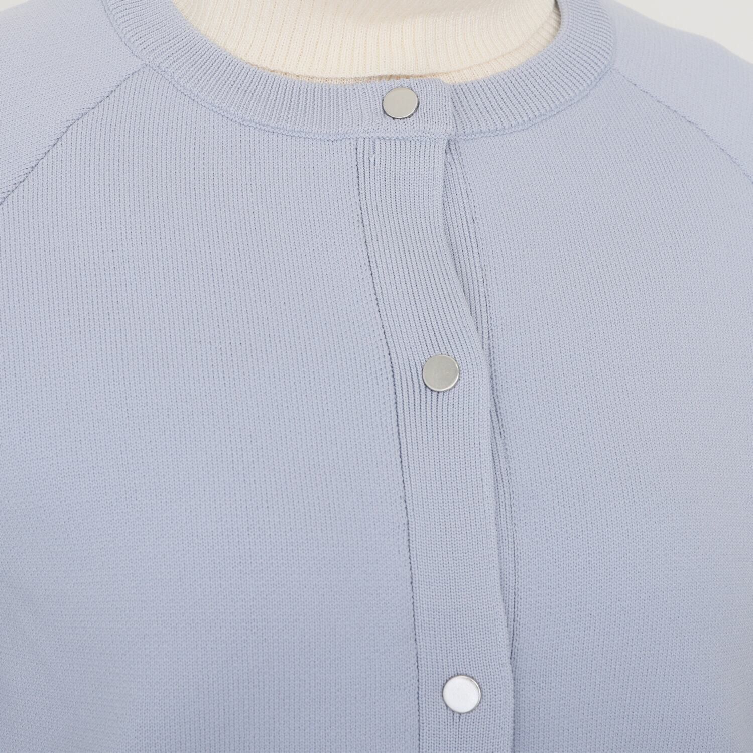 ルクオーレ 軽く羽織れる ハーフミラノリブ編 ニットブルゾン