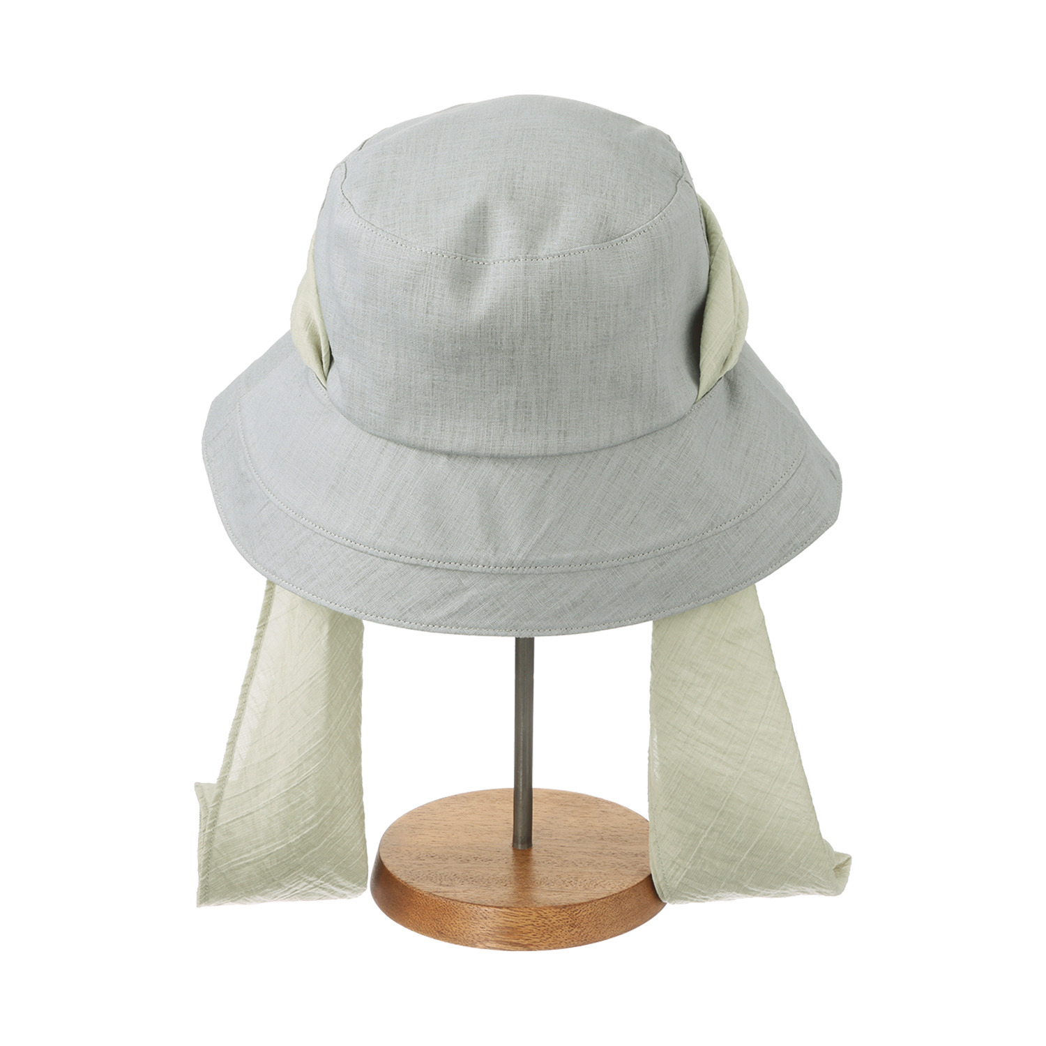 ミリーセヴァルセン マルチスカーフ付 ＵＶカット コットンリネンの 深めな帽子