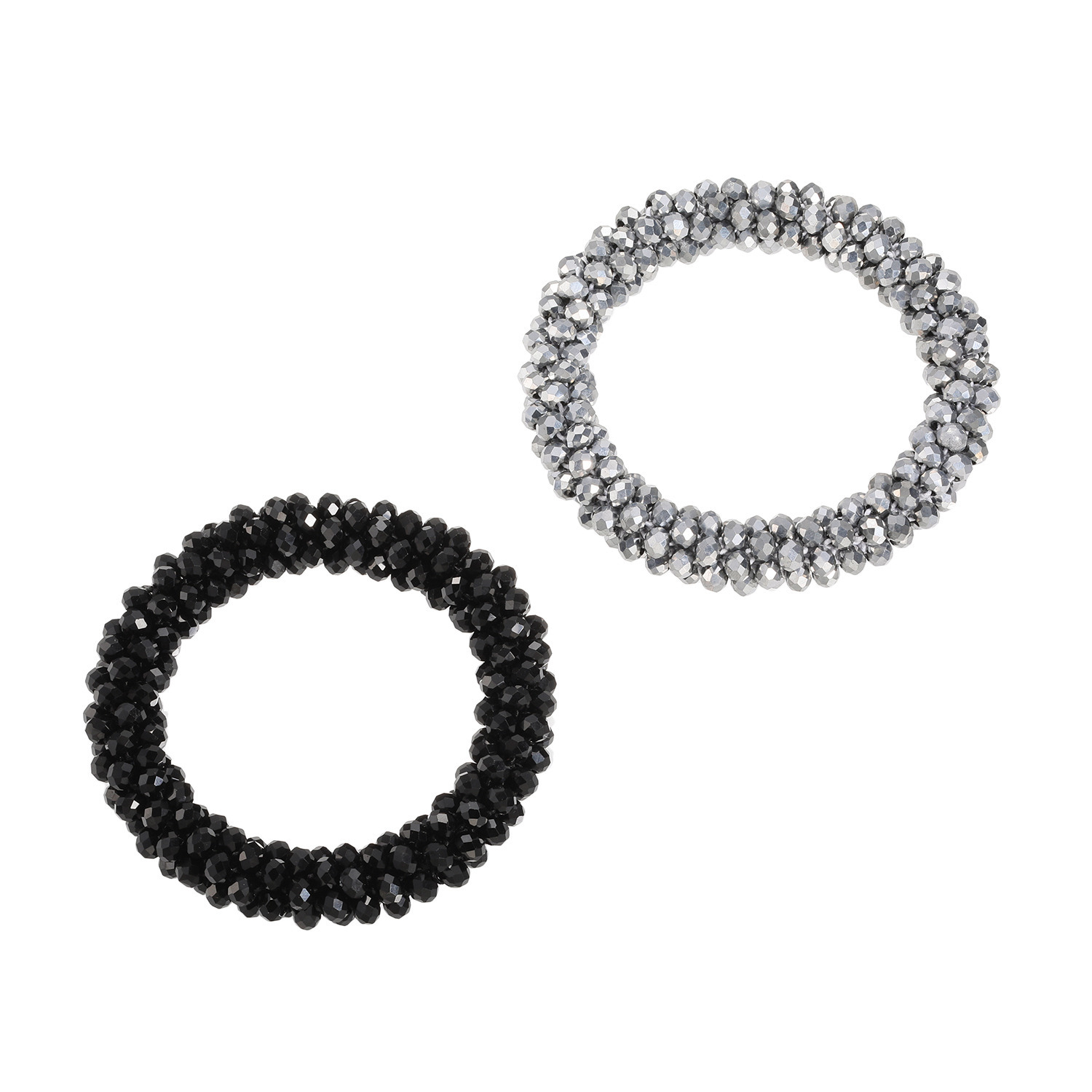 マイビジュー ベロアカチューシャ＆ キラキラビーズ ヘアゴムセット