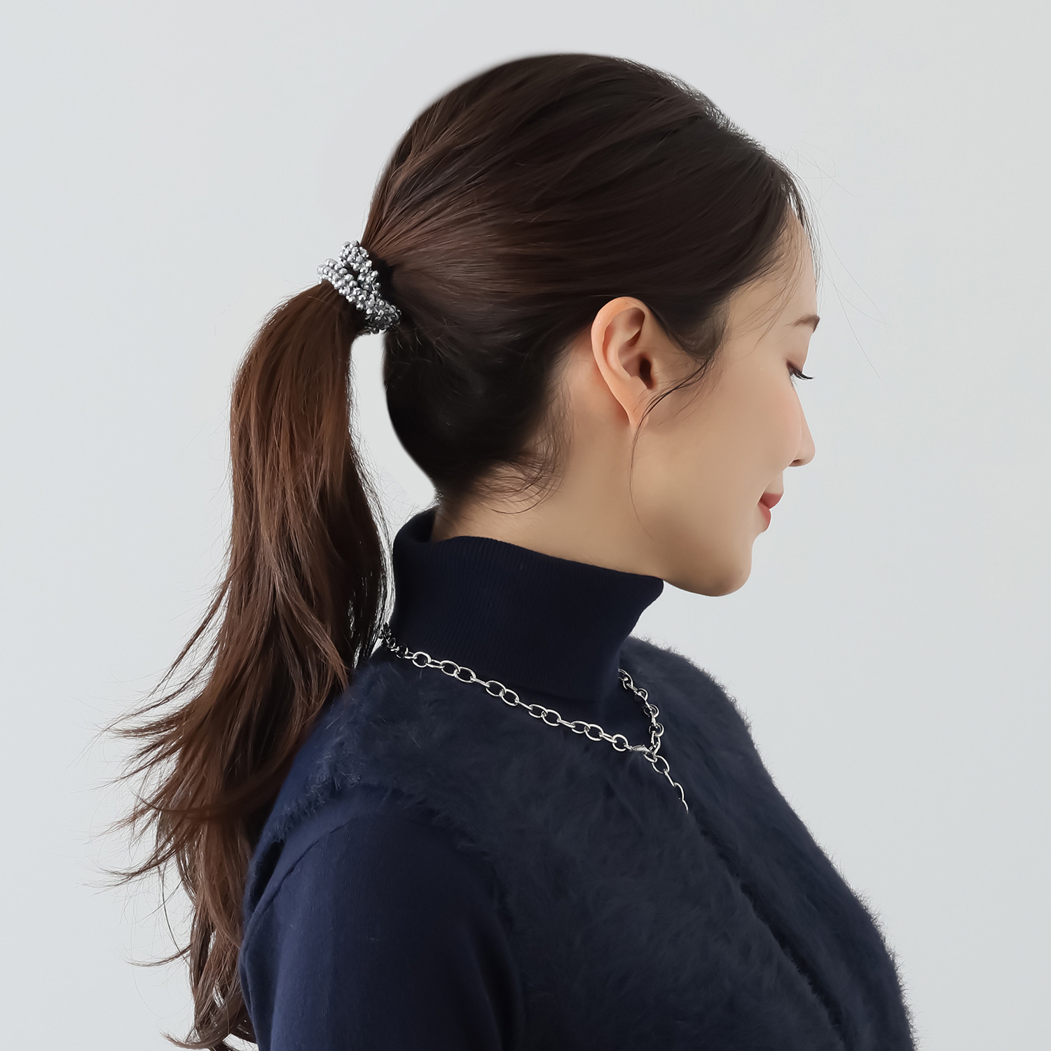 マイビジュー ベロアカチューシャ＆ キラキラビーズ ヘアゴムセット