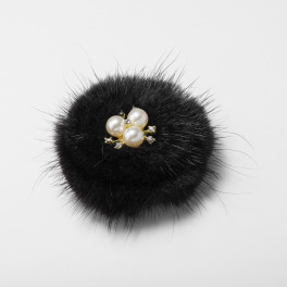 マイビジュー ミンクファー パールビジュウ＆ ビジュウ マグネットブローチ