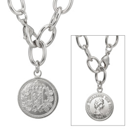 マイビジュー リバーシブル コインモティーフ チェーンネックレス