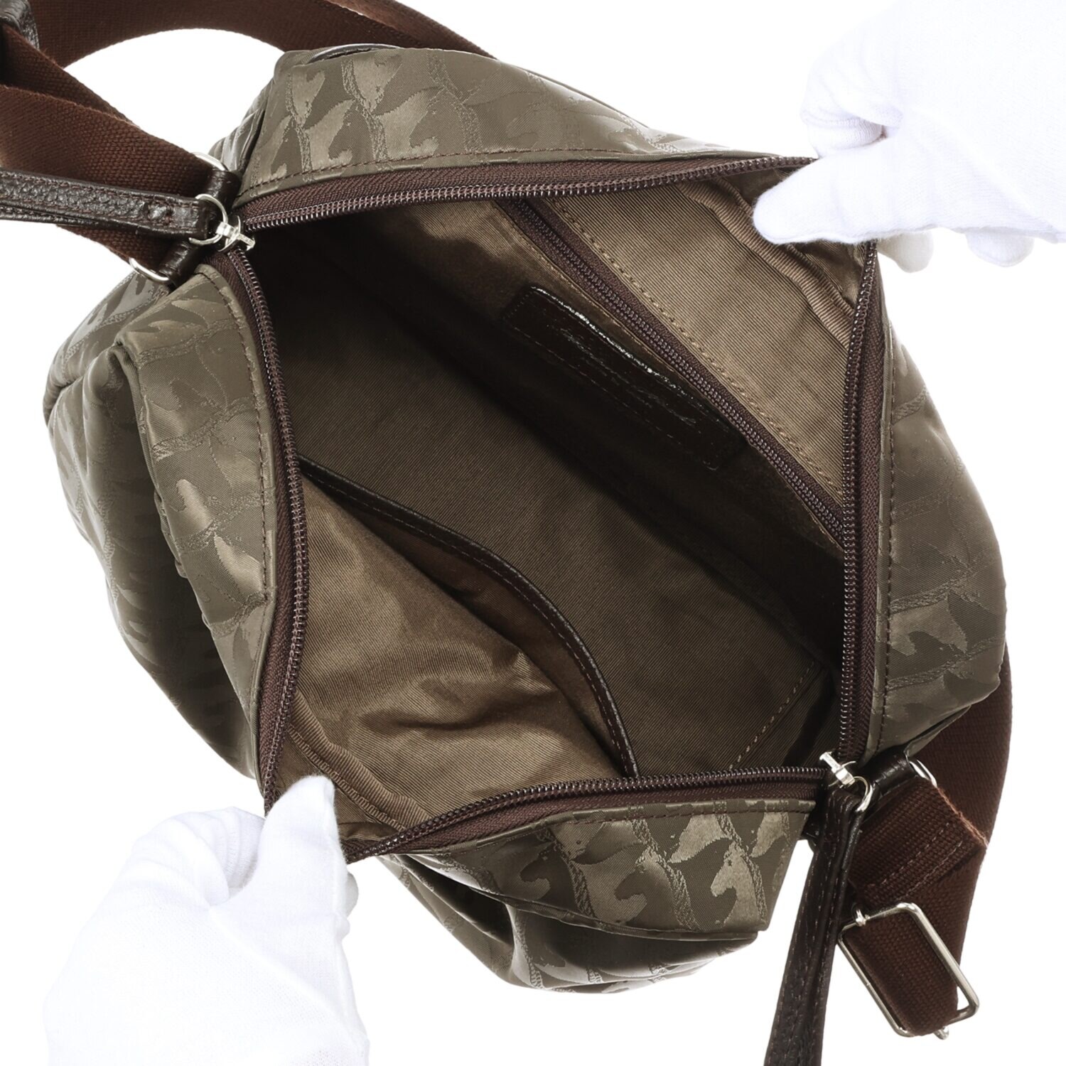 マダムヒロコ はっ水馬柄ジャガード ショルダーバッグ