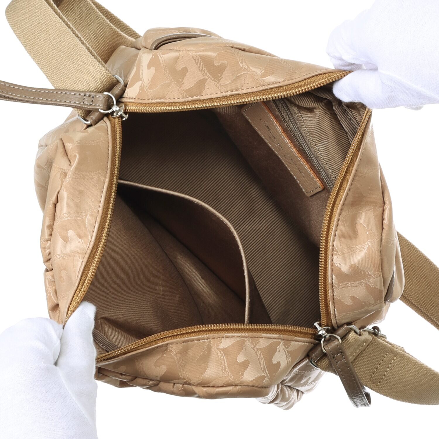 マダムヒロコ はっ水馬柄ジャガード ショルダーバッグ