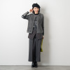 オン　ザ　エッジ 異素材エプロンが モードでＮＥＷ センタータックで脚長見え ワイドパンツ