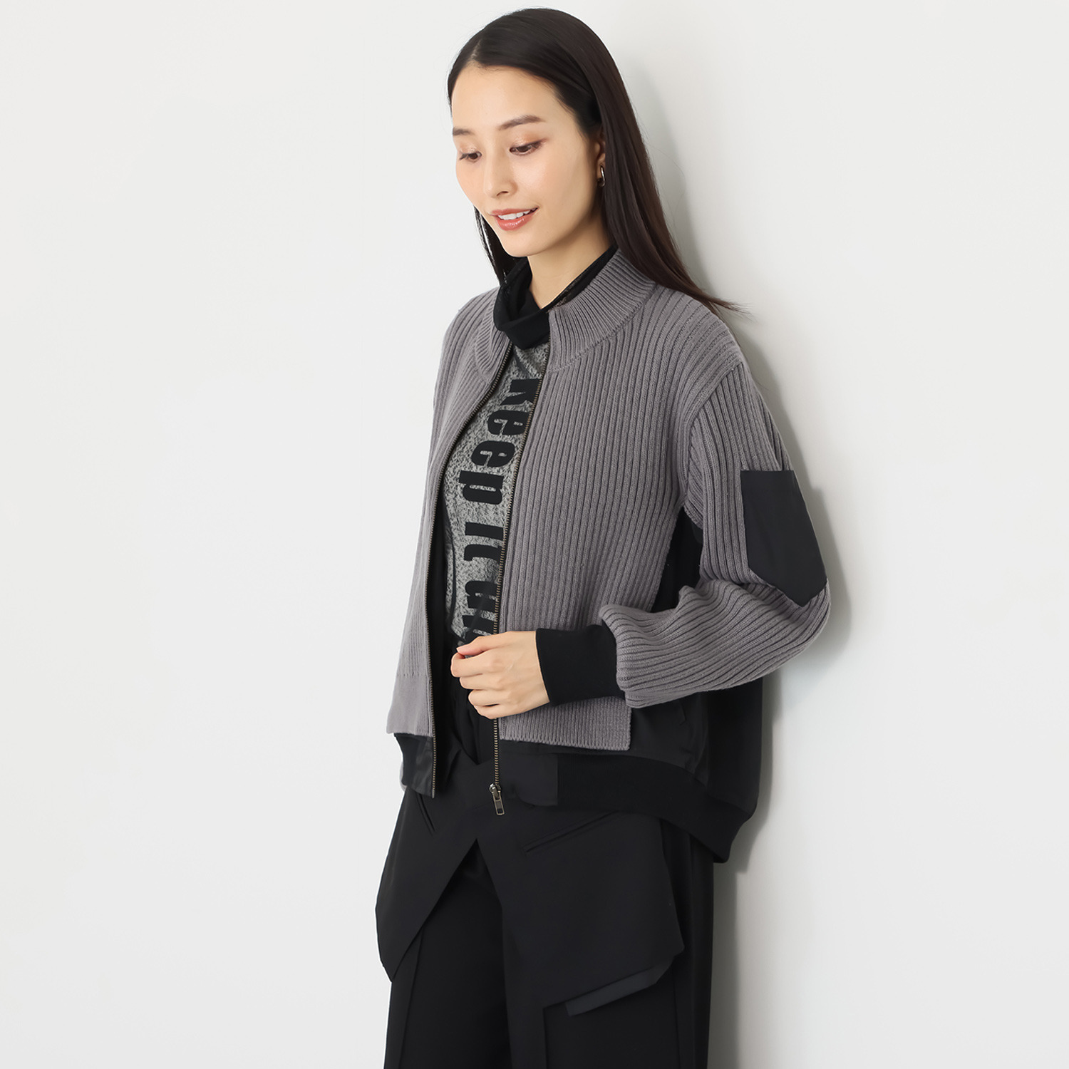 オン　ザ　エッジ ニットドッキング おしゃれに差がつく 大人のＭＡ１ブルゾン