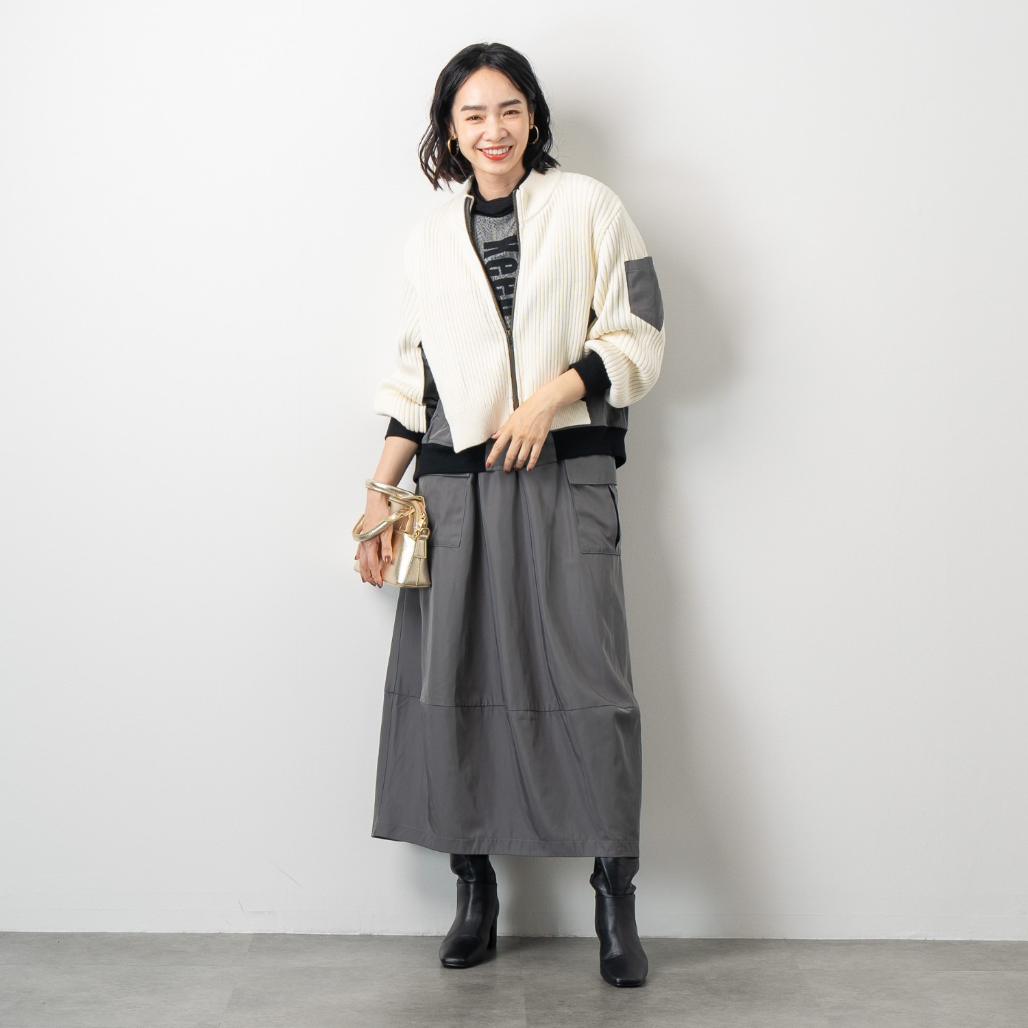 オン　ザ　エッジ ニットドッキング おしゃれに差がつく 大人のＭＡ１ブルゾン