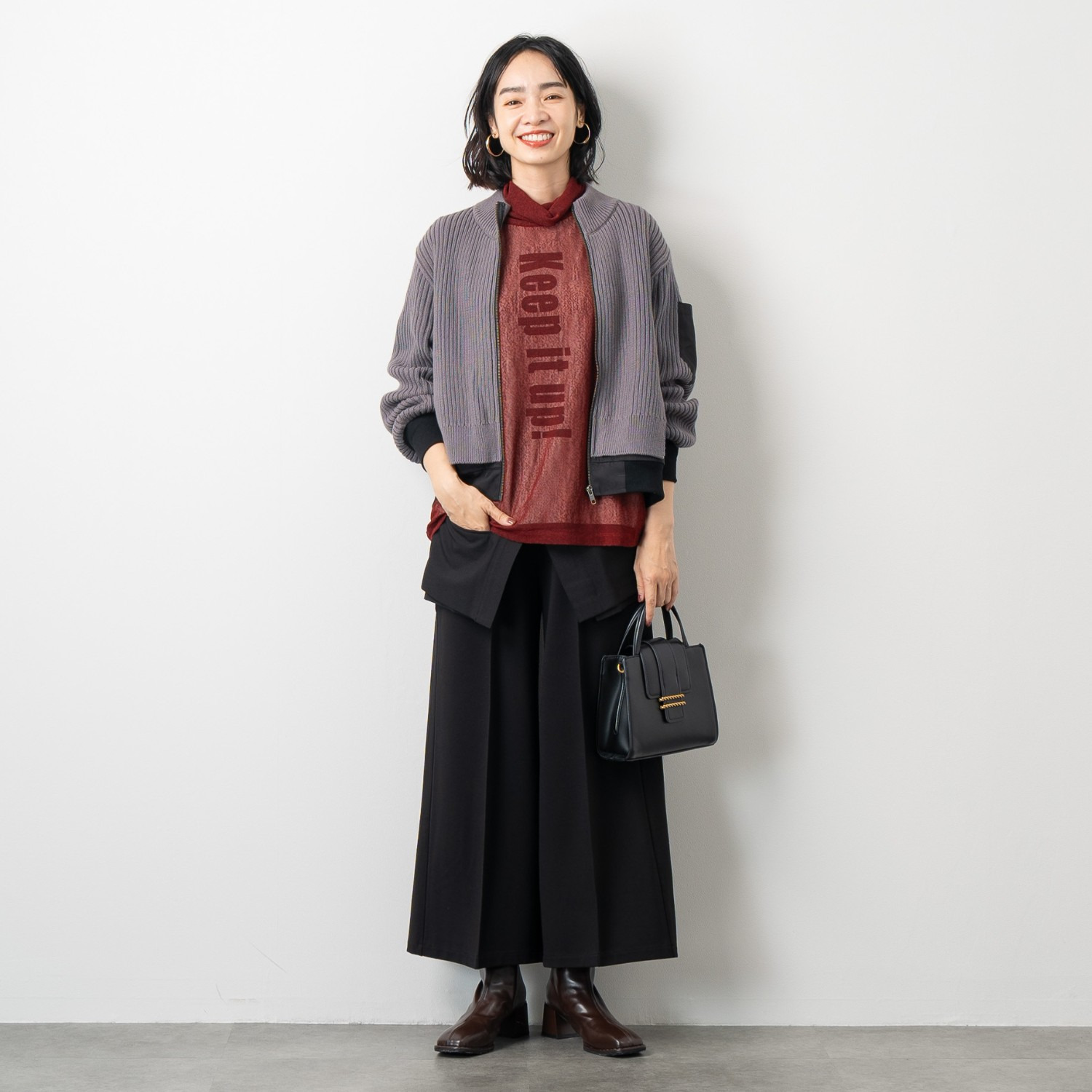 オン　ザ　エッジ ニットドッキング おしゃれに差がつく 大人のＭＡ１ブルゾン