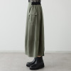 オン　ザ　エッジ バレルシルエットが新しい 大人テイストが光る ワークポケット ロングスカート