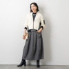 オン　ザ　エッジ バレルシルエットが新しい 大人テイストが光る ワークポケット ロングスカート
