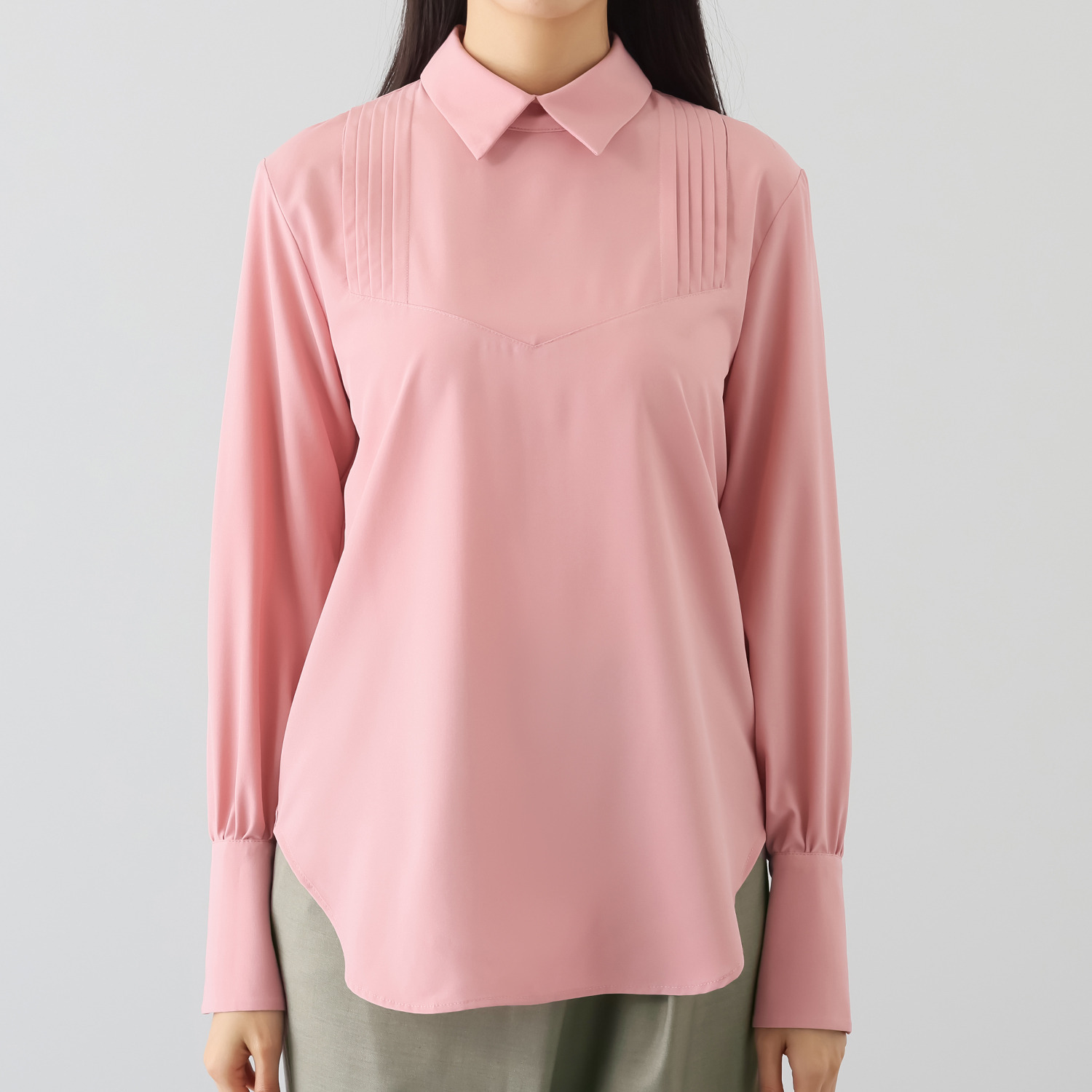 シック　バイ　ネイチャー ピンタック クラッシーシャツ