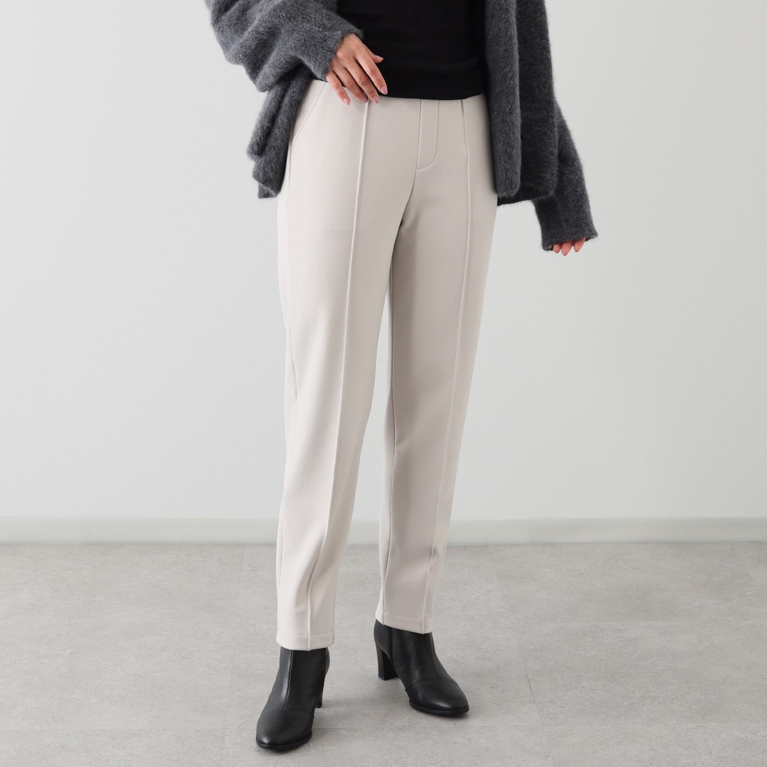 ＴＡＫＵＭＩＢＡ すふれ起毛プラス 保温 イージー テーパードスラックス