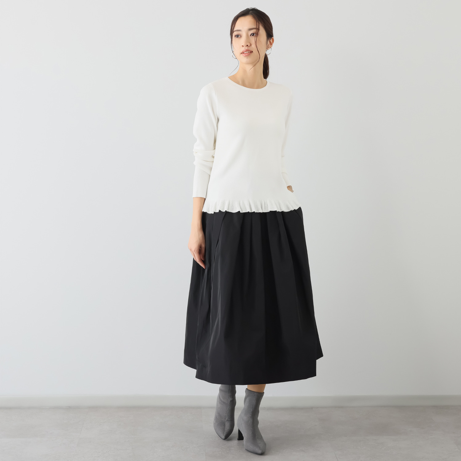 マダムヒロコ オーガンジーレイヤード フレアースカート