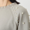 マダムヒロコ パールビジュウ付 ニットプルオーバー