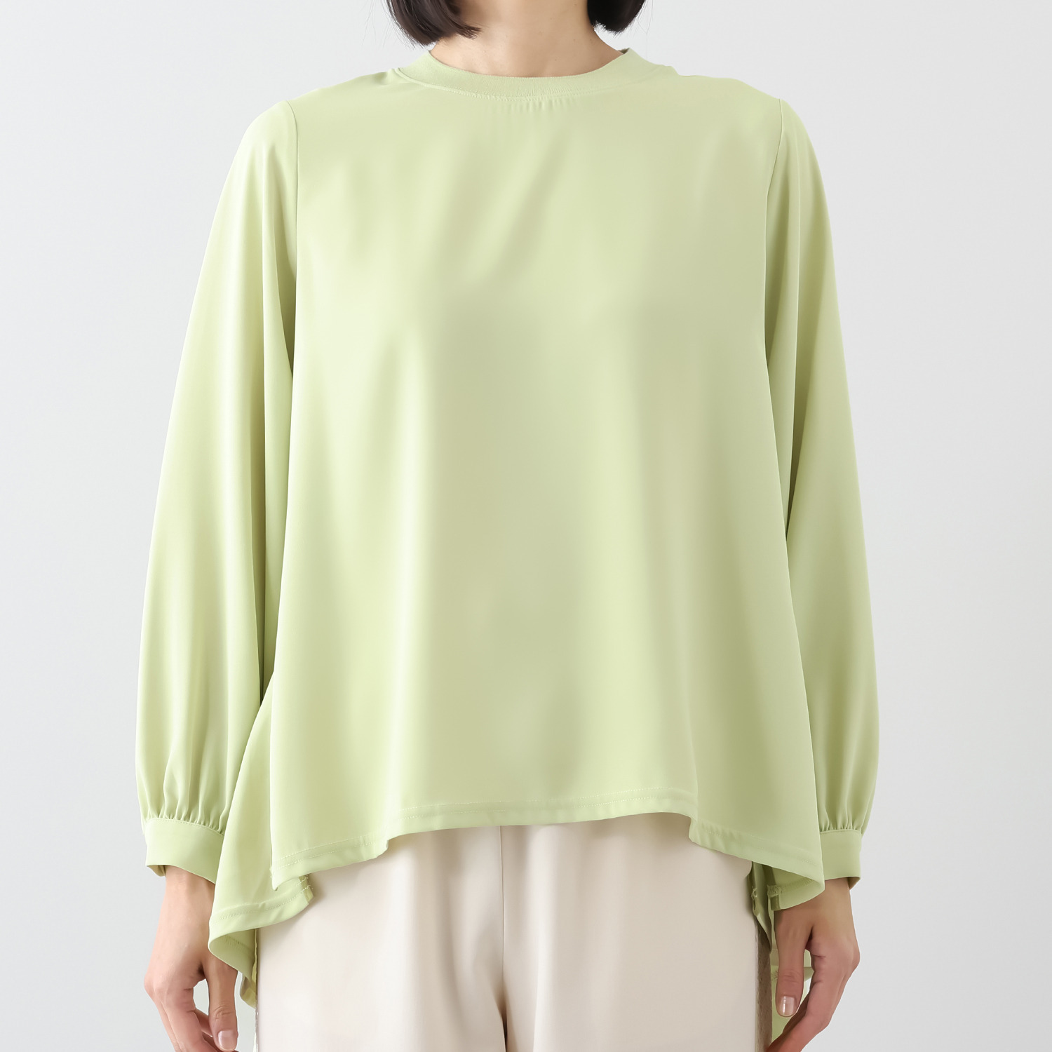 ラヴィーコンフォート ナチュラルストレッチ ウェーブシルエット チュニックブラウス