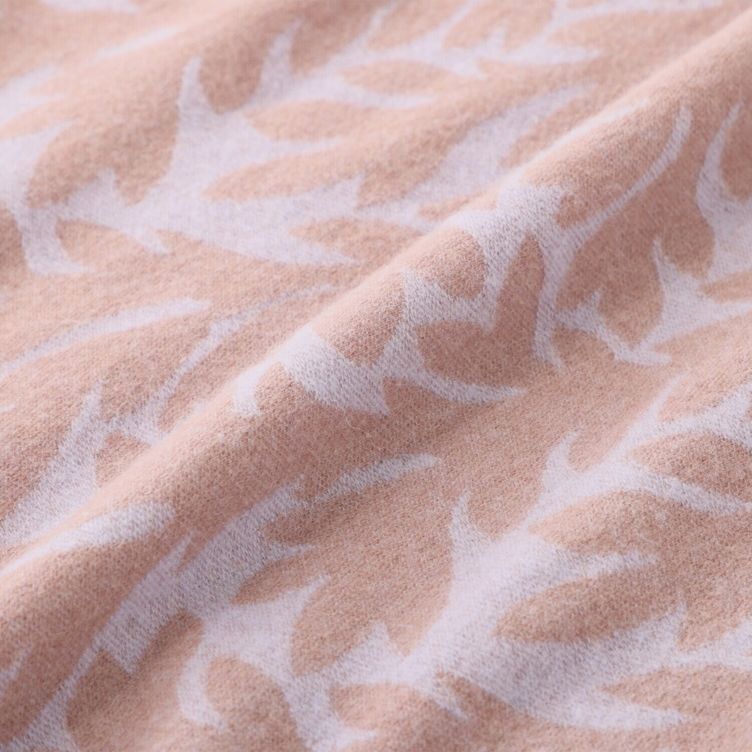 ノットヨット リーフ柄 ウールジャガードストール