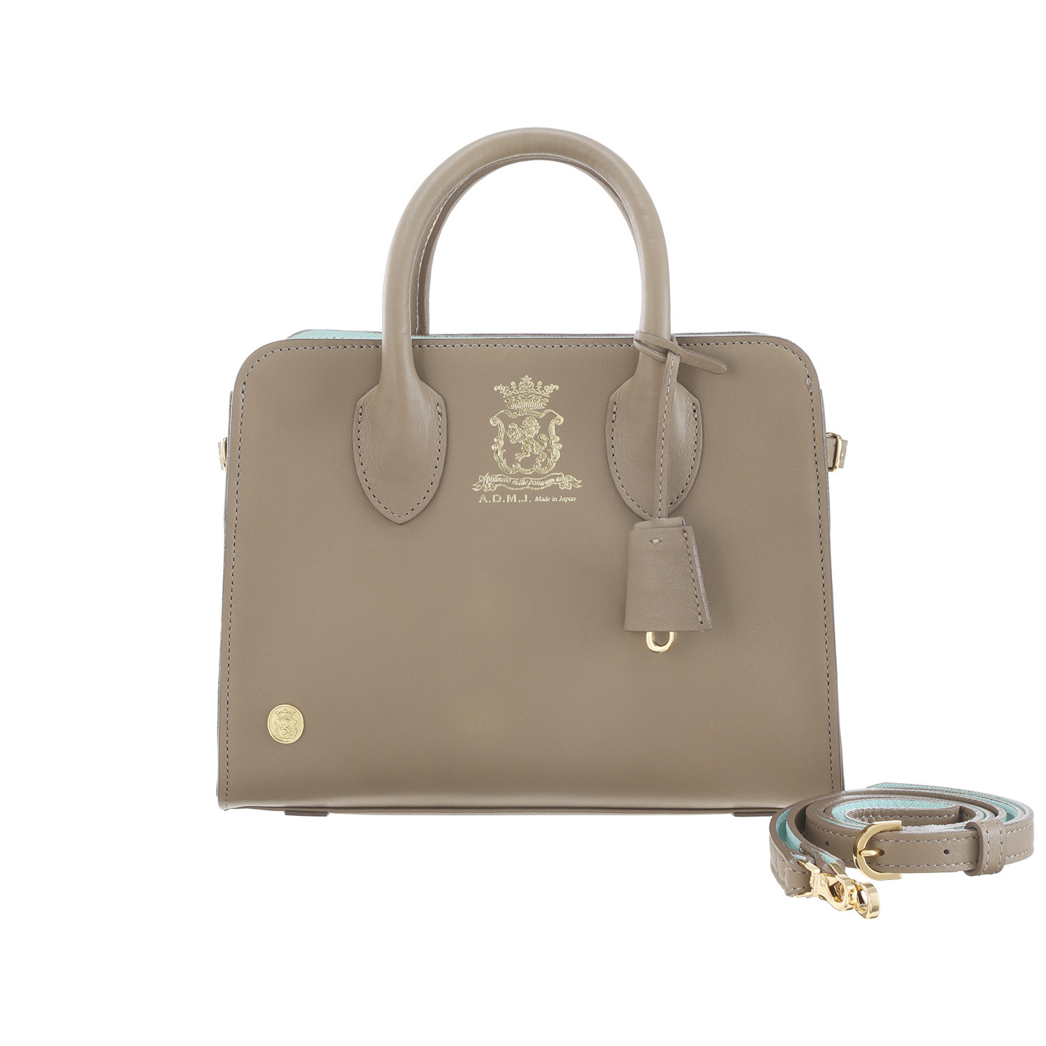 エーディーエムジェイ スパニッシュレザー サイドベルト ２ウェイトートバッグ