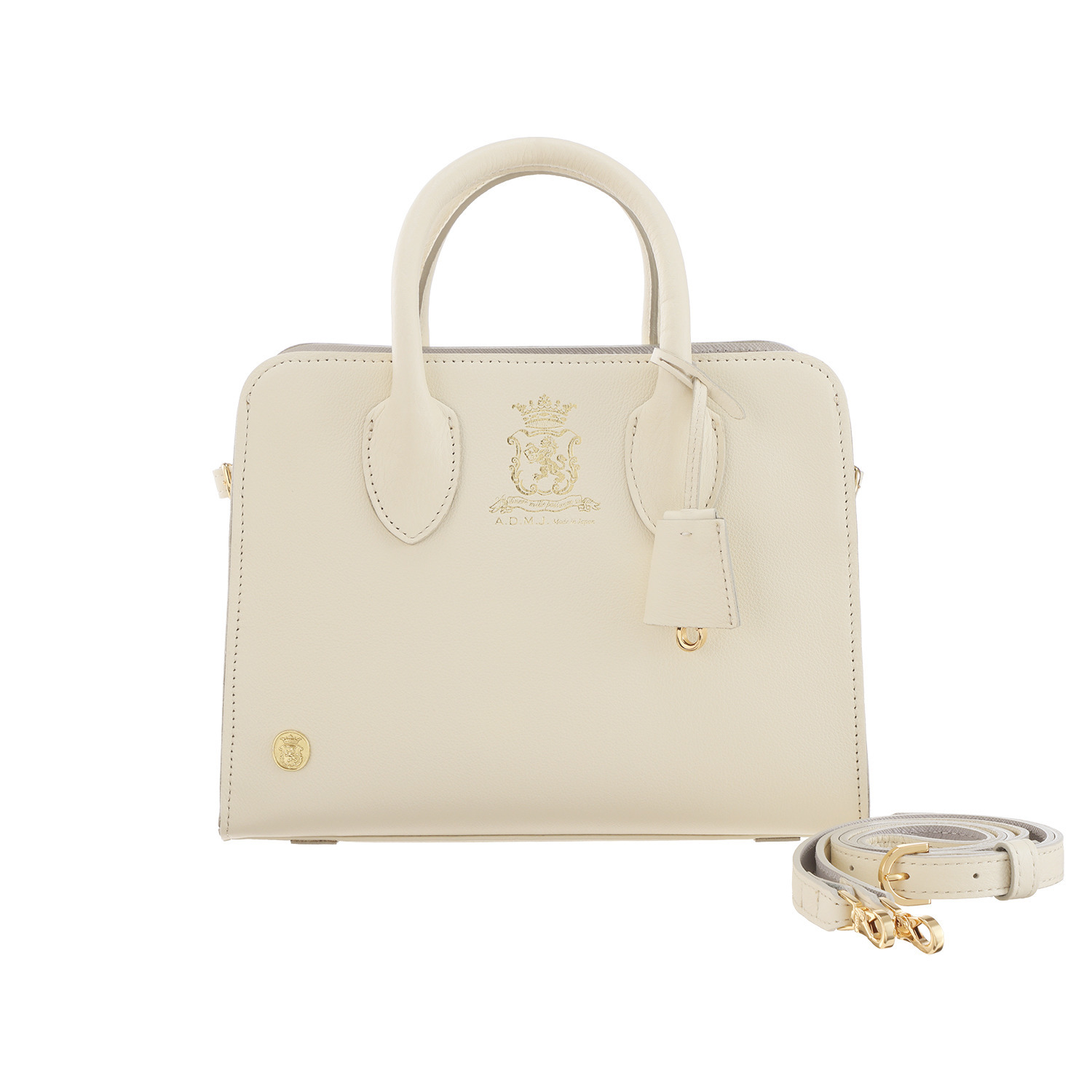 エーディーエムジェイ スパニッシュレザー サイドベルト ２ウェイトートバッグ