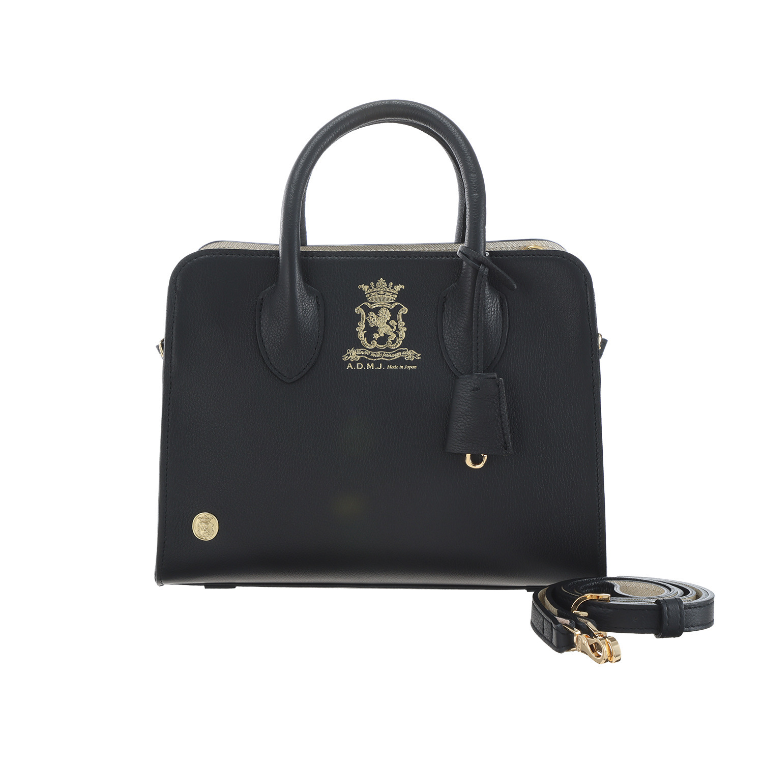 エーディーエムジェイ スパニッシュレザー サイドベルト ２ウェイトートバッグ