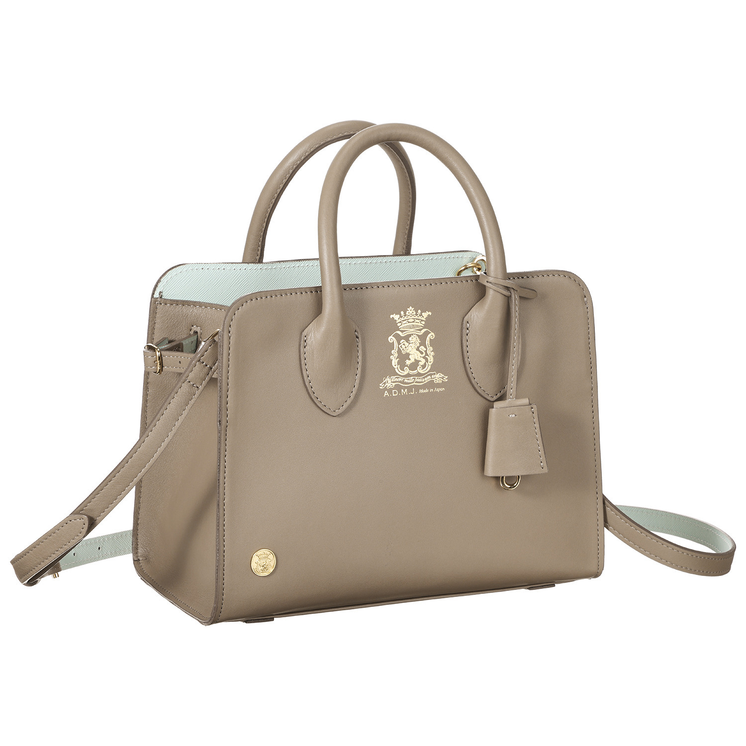 エーディーエムジェイ スパニッシュレザー サイドベルト ２ウェイトートバッグ