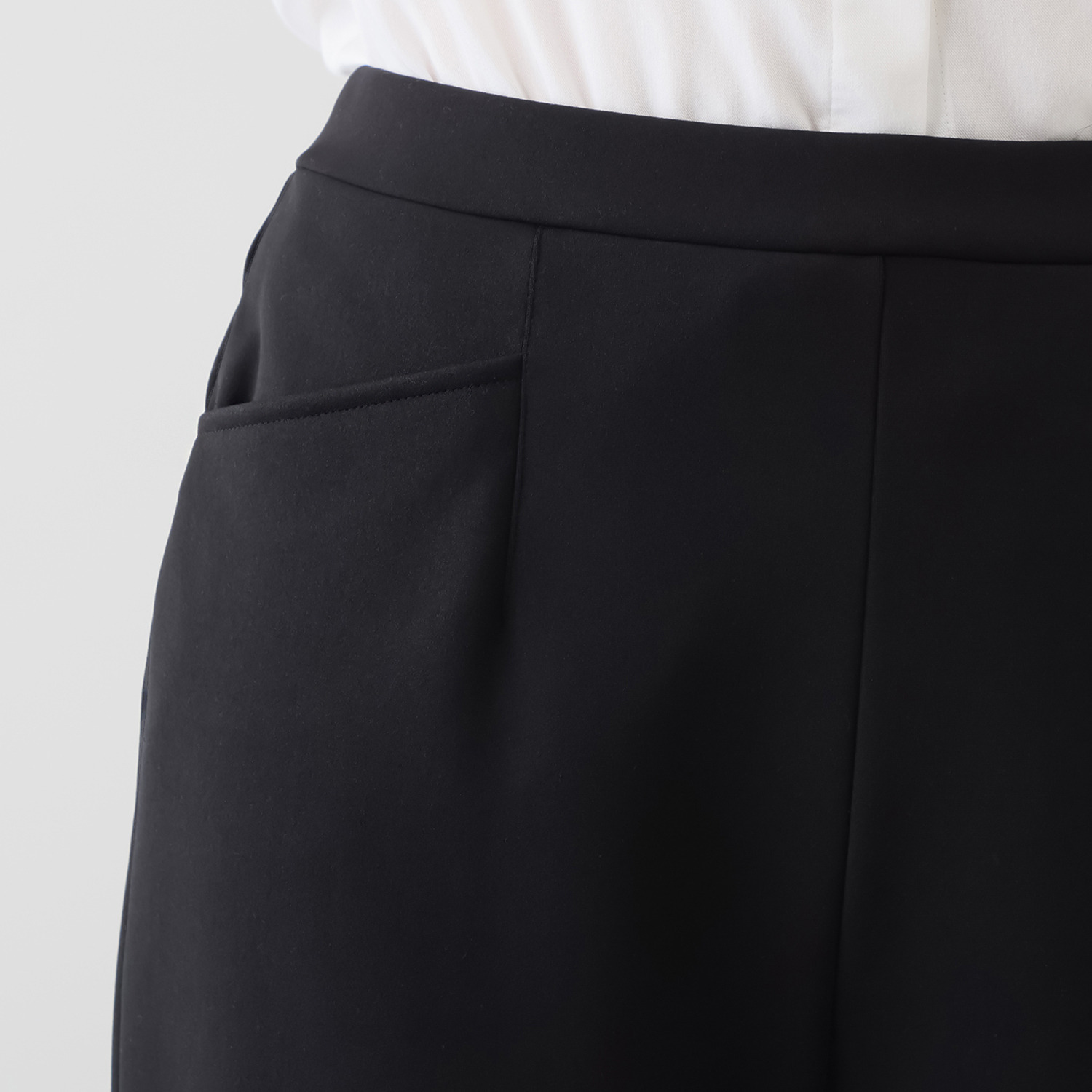 ピーツー とにかく気持ち良い 極上キュプラ裏起毛 ワイドストレートパンツ ＜股下６０ｃｍ＞