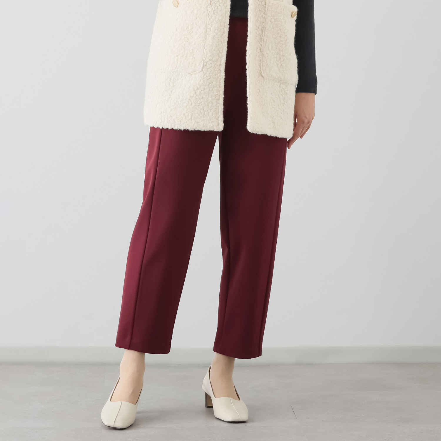 ピーツー とにかく気持ち良い 極上キュプラ裏起毛 ６枚接ぎ ソフトカーブパンツ 