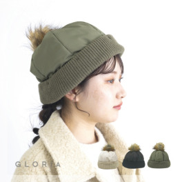 かわいい雑貨屋さん グロリア かるくてふわふわ 中わたあったかニット帽