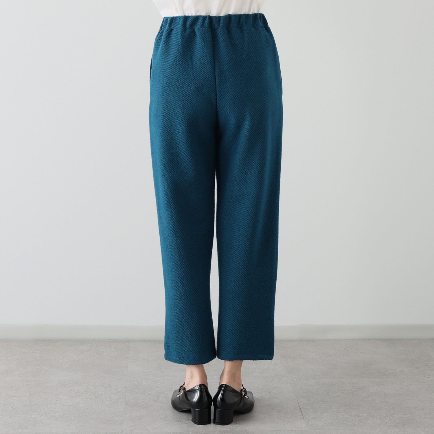 アンリック　オー　ブルー ウール混インレー スタイリッシュ ストレートパンツ