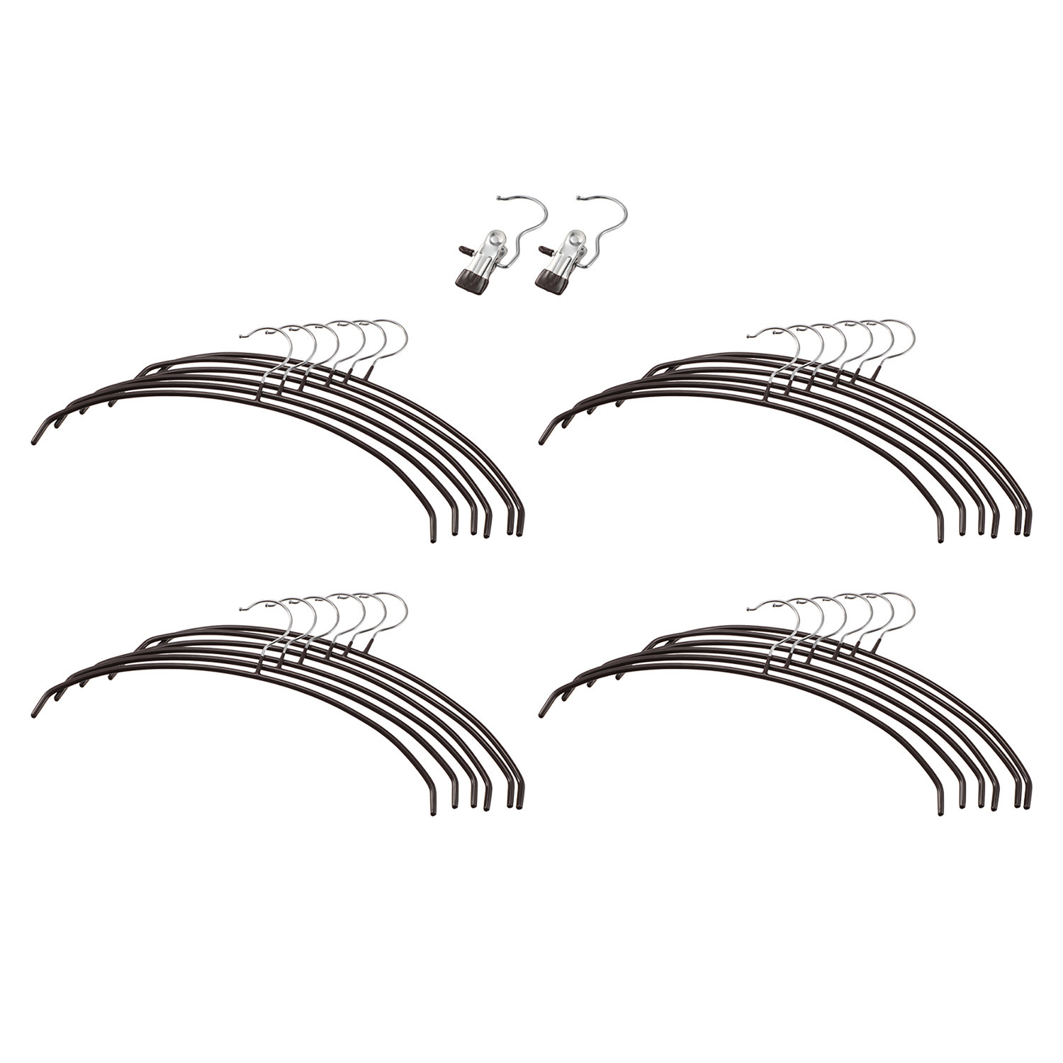 ミナリノ ずれ落ちにくく すっきり収納！ スタイルハンガー カラーが選べる ４８本セット