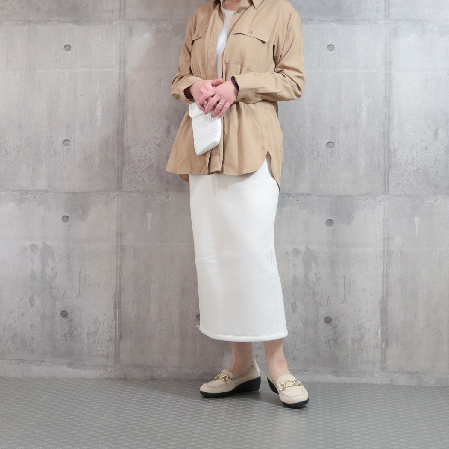 ブランコワール ジャパンメイド 羊革　超軽量 厚底ローファーパンプス