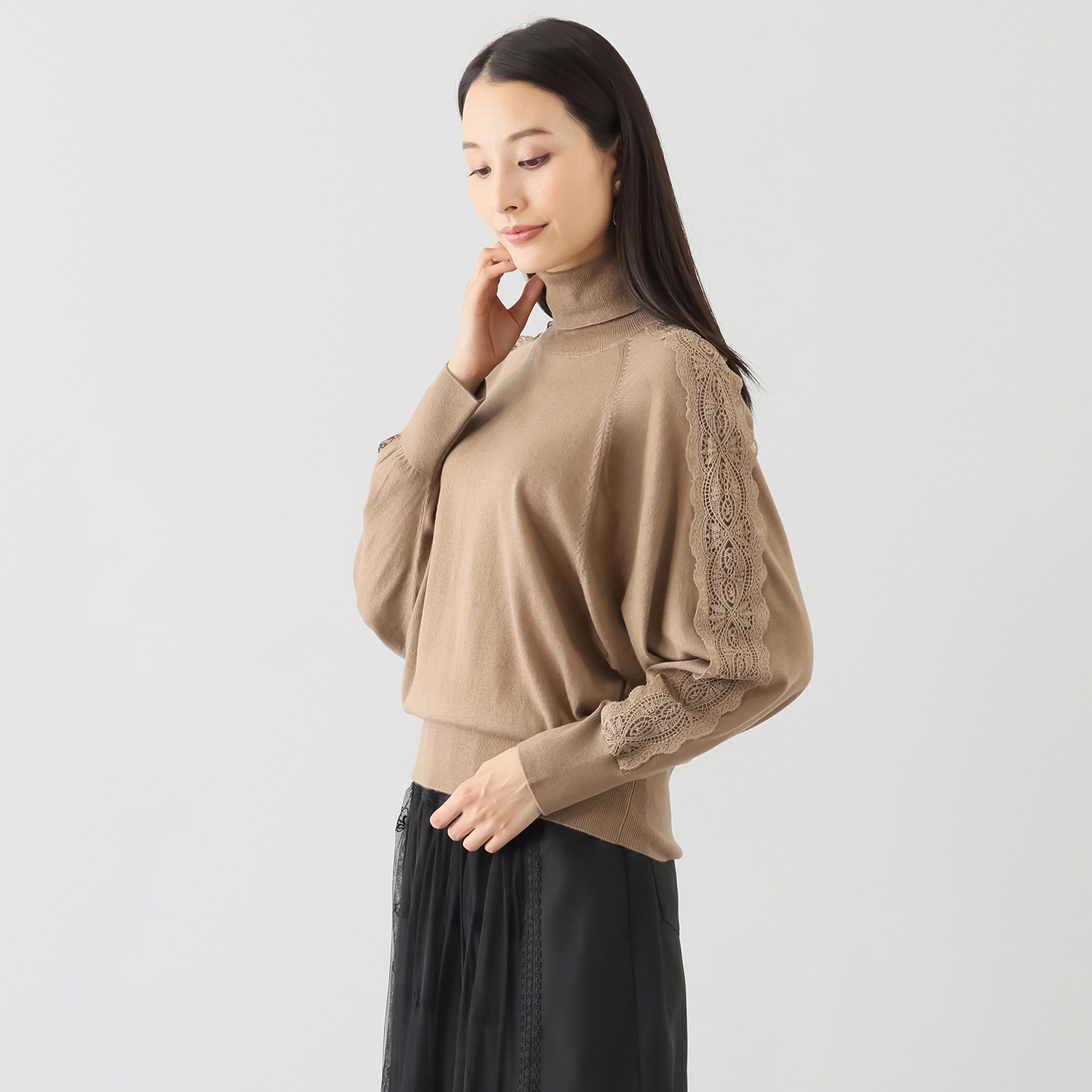 キョウコ　ヒガ レースアクセント ドルマンスリーブ プルオーバー