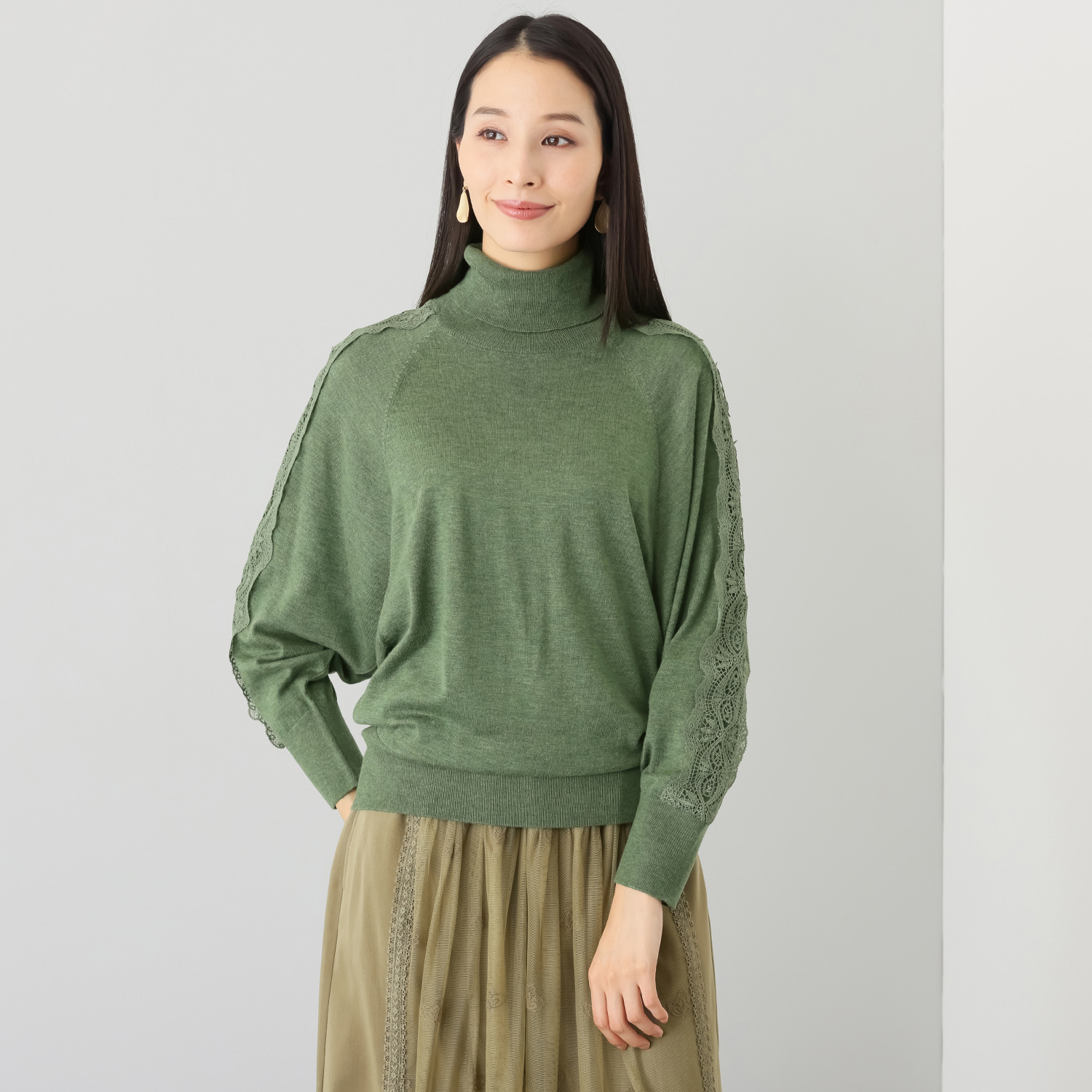 キョウコ　ヒガ レースアクセント ドルマンスリーブ プルオーバー