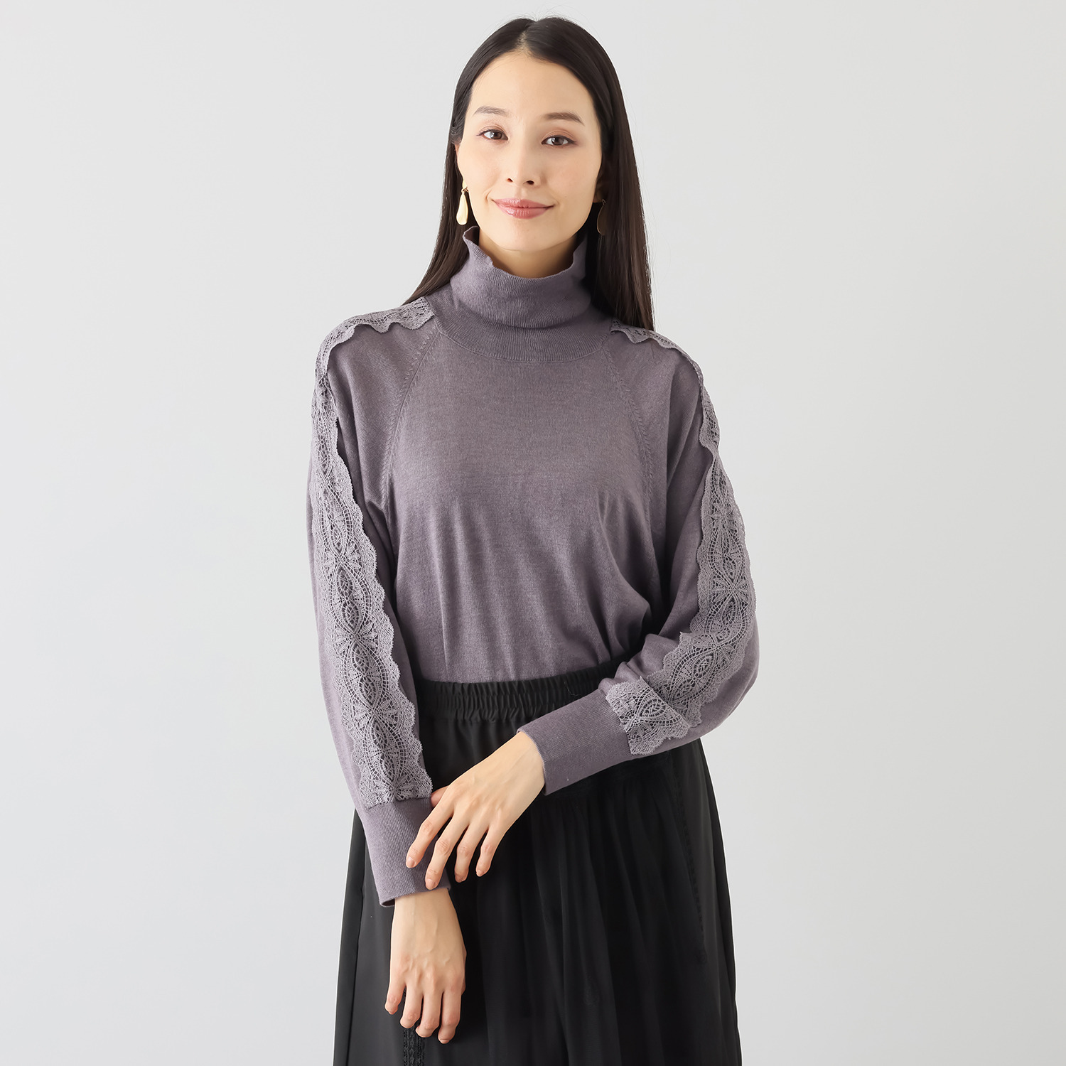 キョウコ　ヒガ レースアクセント ドルマンスリーブ プルオーバー