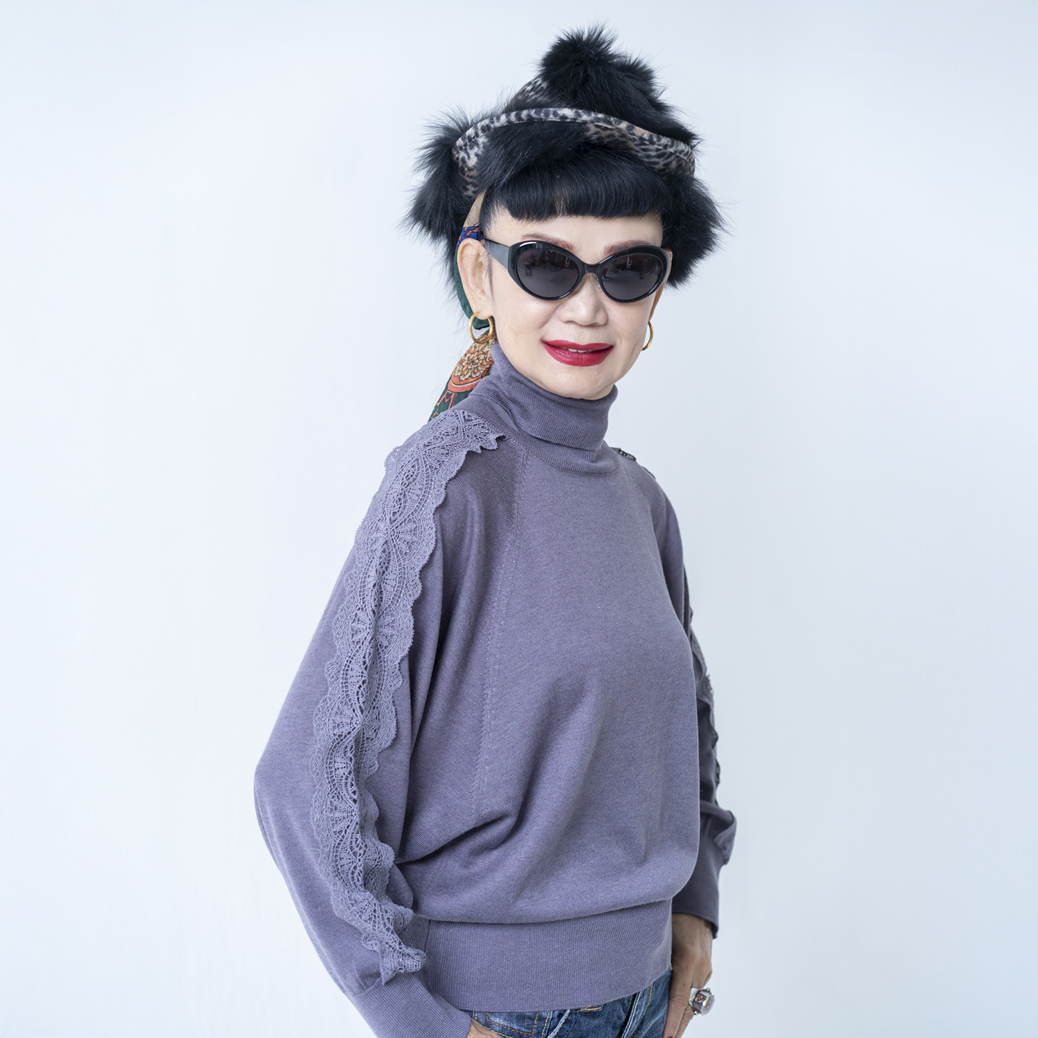 キョウコ　ヒガ レースアクセント ドルマンスリーブ プルオーバー