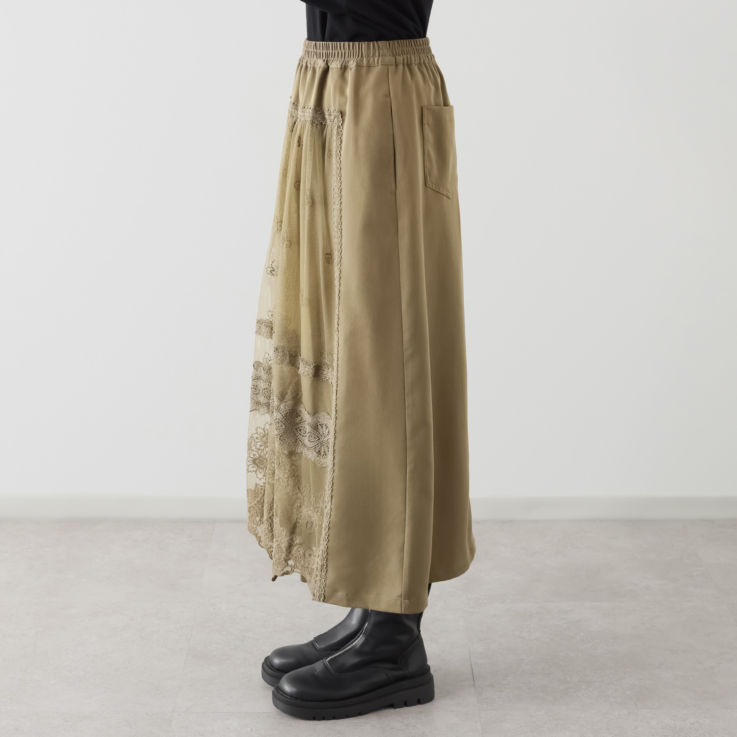 キョウコ　ヒガ パネルレース ロングスカート