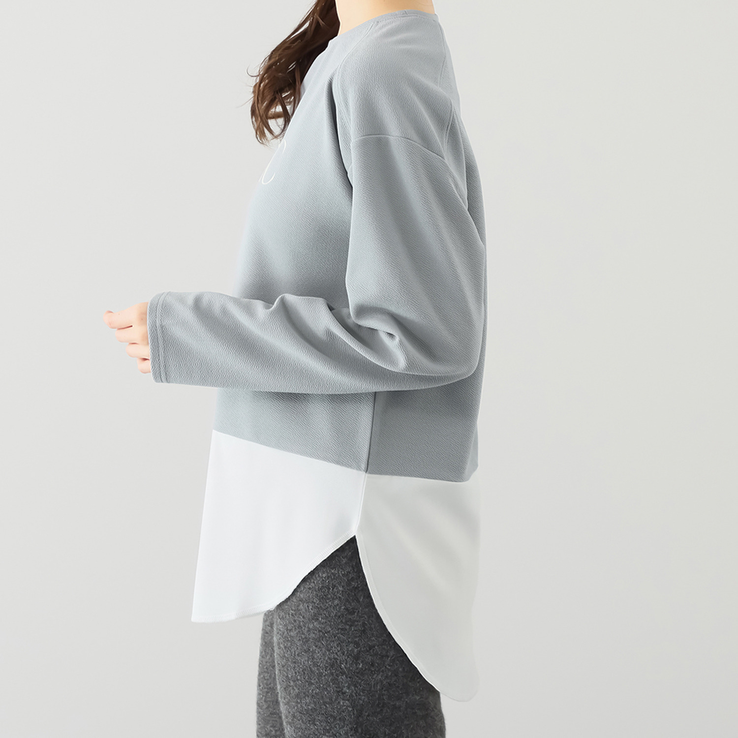 チーロ レイヤード風デザイン ロゴチュニック