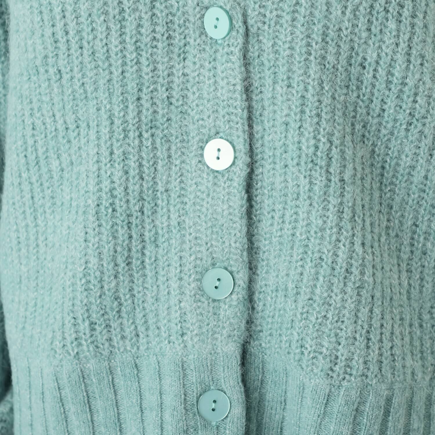 リサリサ 片畦編み Ｖネックエアリーニット カーディガン