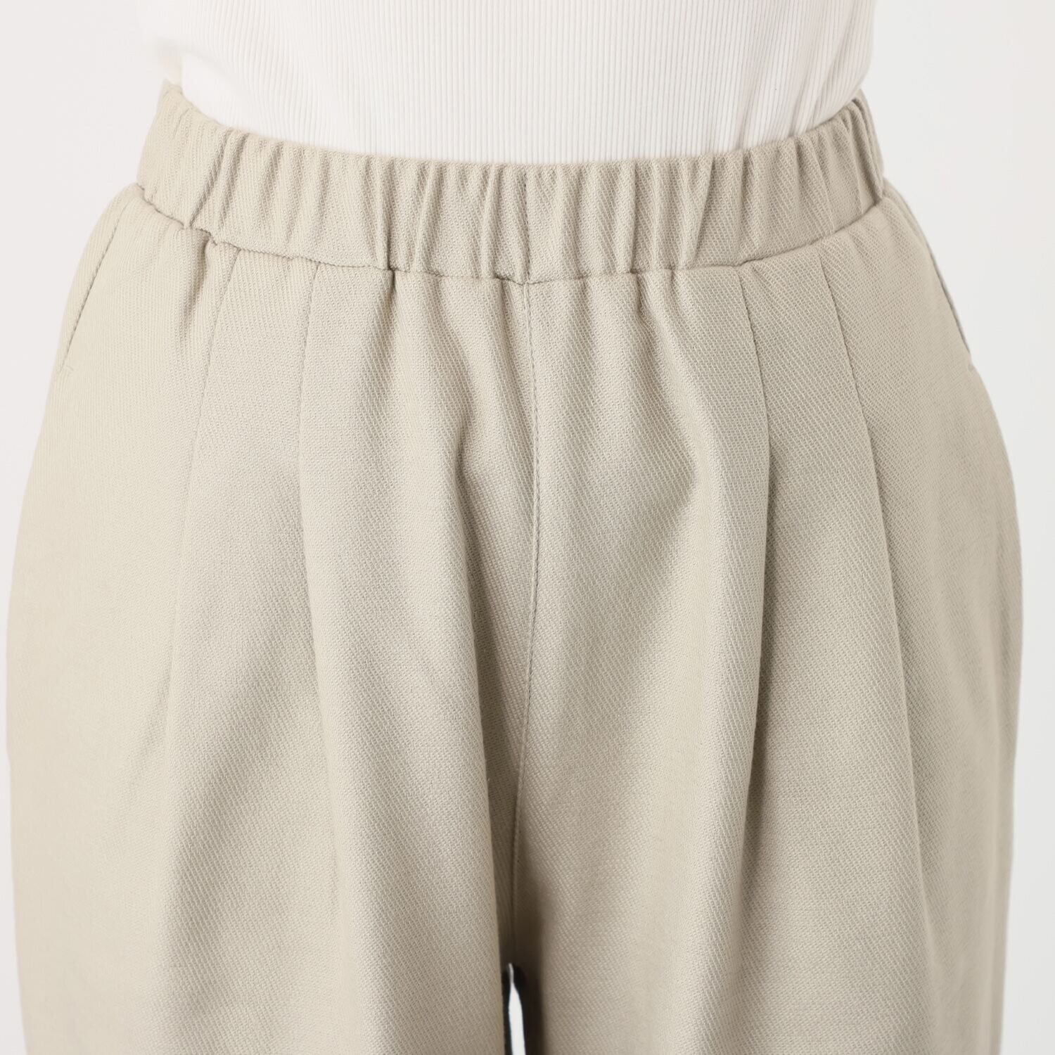 イージーライフ 泉州のこだわり天然素材 綿１００％ 毛布裏起毛 タックセミワイドパンツ