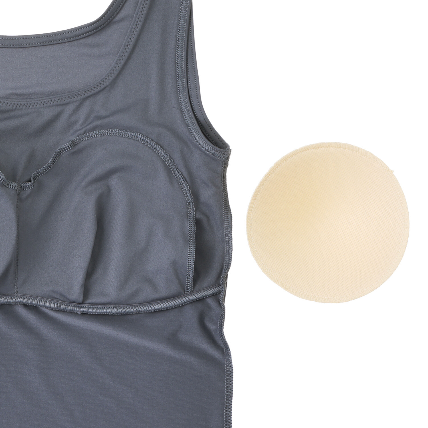 きれいになろう！ 着ていないみたい！ 超のびのび 吸水速乾・接触冷感 カップ付タンクトップ ２枚セット