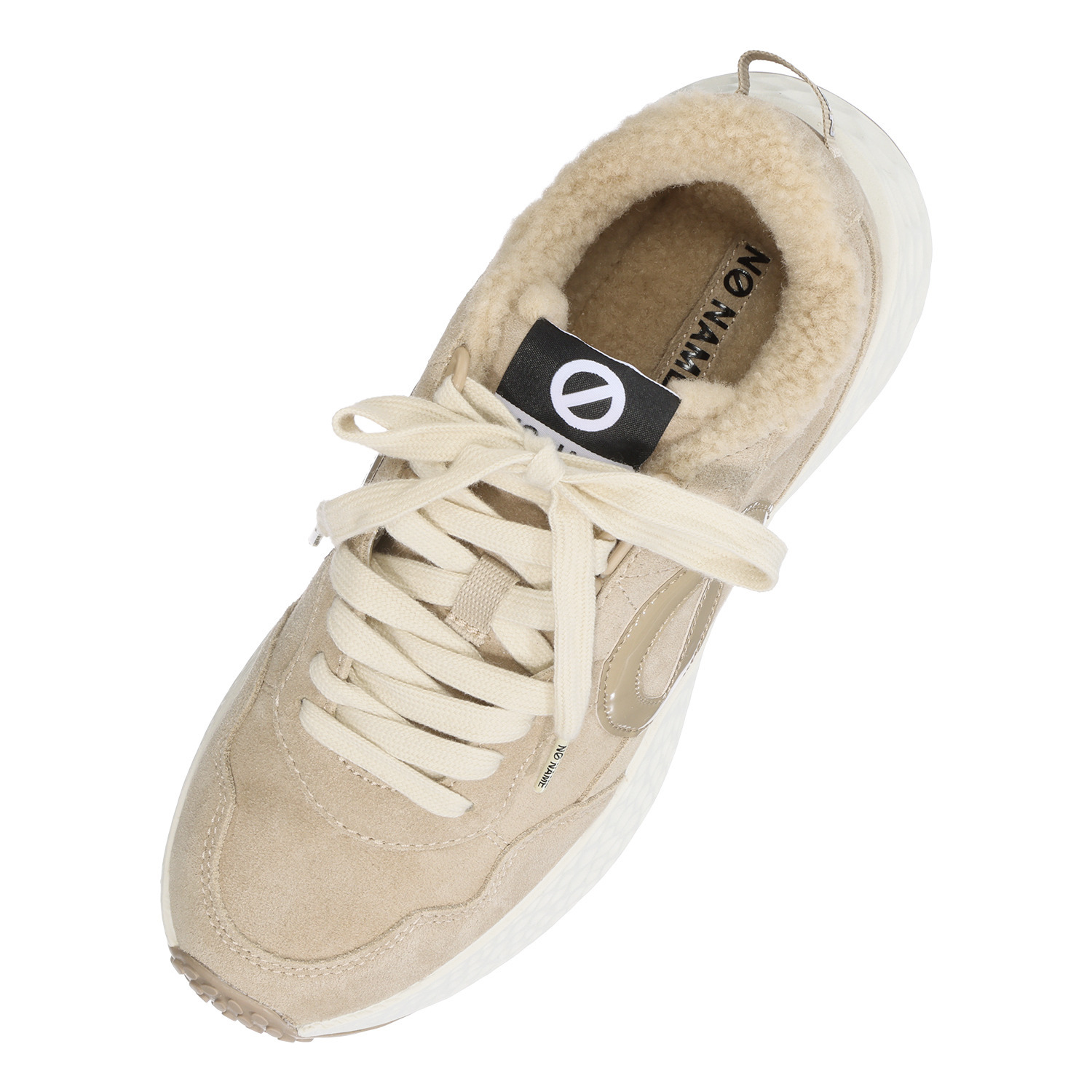 ノーネーム 牛革スエード ボアスニーカー “カーター”