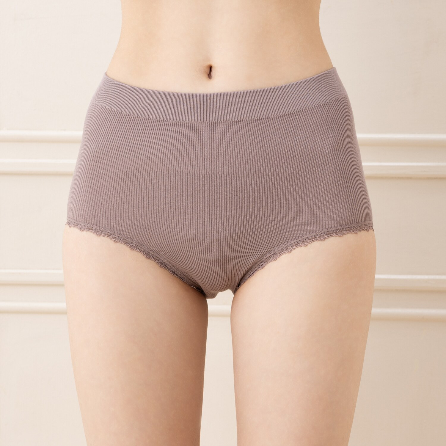 美人工房 抗菌防臭 なめらかモダール混 リブショーツ４枚セット